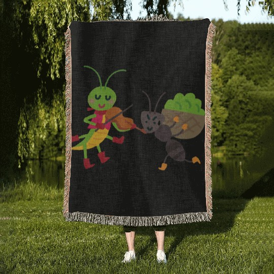 Work Hard, Play Loud – Ant & Cicada LifeTee Woven Blankets