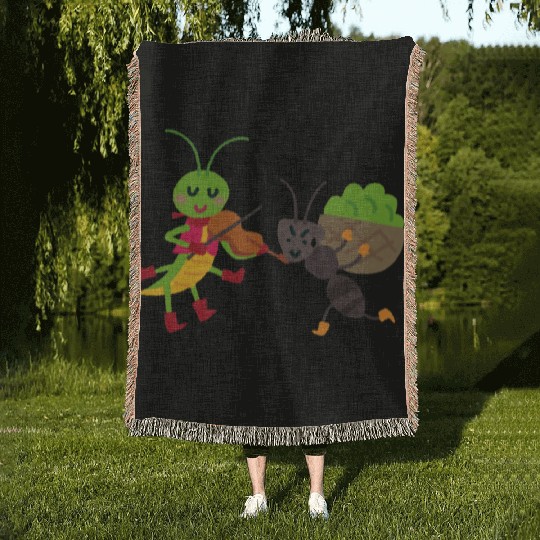Work Hard, Play Loud – Ant & Cicada LifeTee Woven Blankets