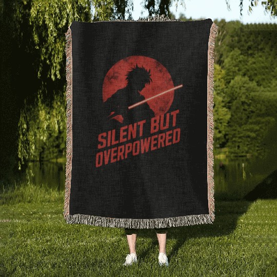 Silhouette Jedi with Red Moon Woven Blankets