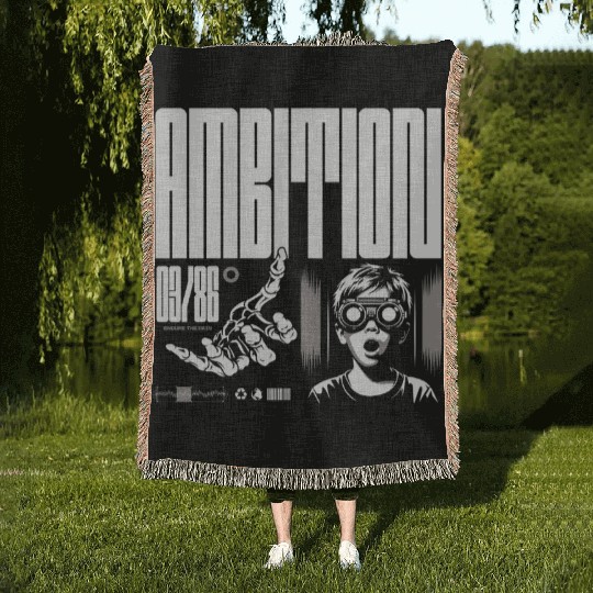 Retro Comic Youth Illustration Woven Blankets