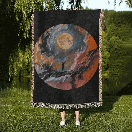 Balloon Moon Magic Woven Blankets