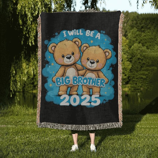 I Will Be Big Brother 2025 Teddy Bear Woven Blankets