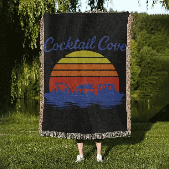 Cocktail Cove Boating Raft Up Woven Blankets