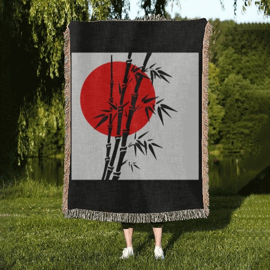 Japanese Bamboo Serenity Woven Blankets