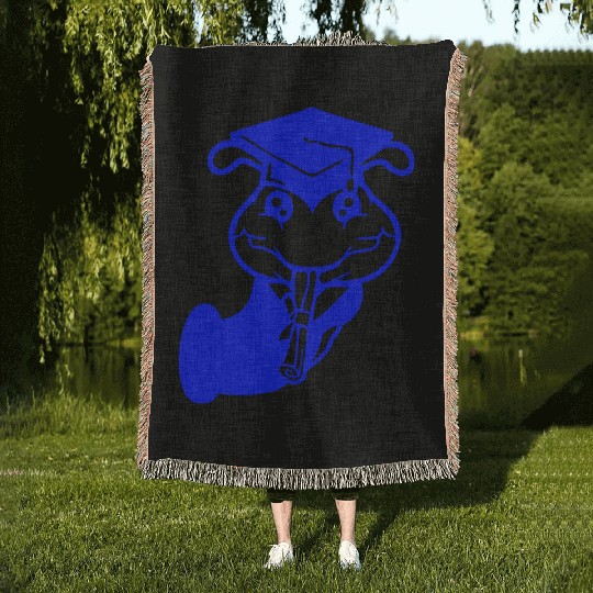 Caterpillar hole school graduation passed College Woven Blankets