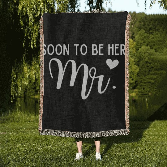Soon To Be Her Mr Bride And Groom Matching Couples Woven Blankets