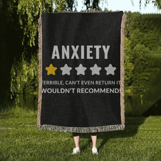 Abstract Anxiety and Emotions Illustration Woven Blankets
