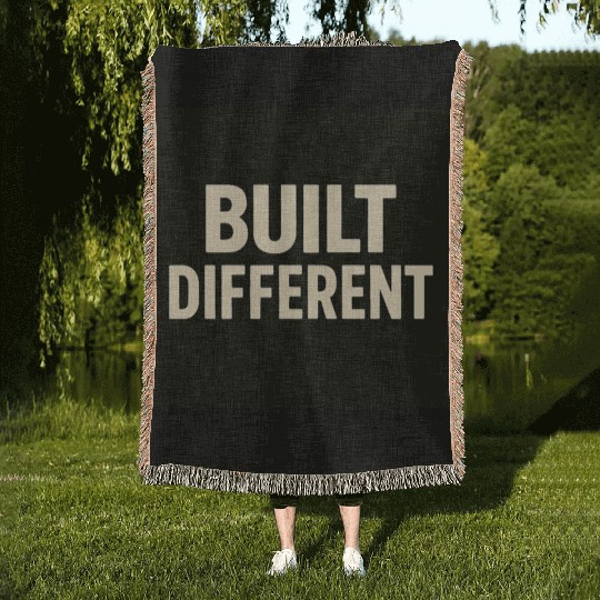 Empowering Built Different Motif Woven Blankets