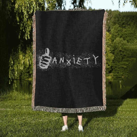 Anxiety Thumbs Up  Woven Blankets