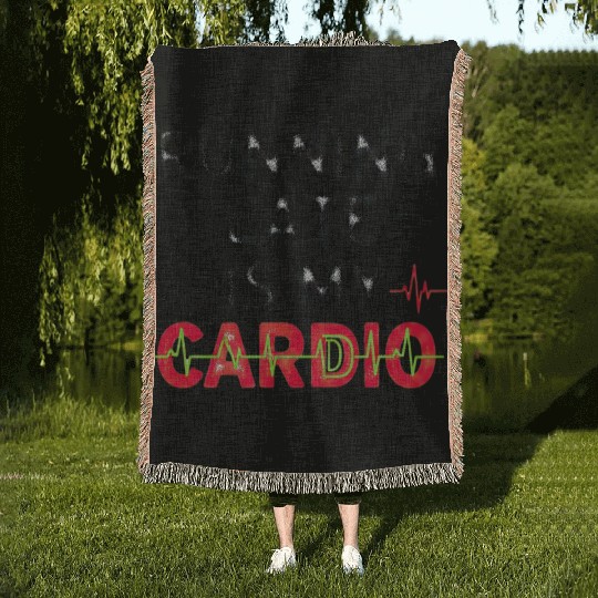 Running Late Is My Cardios Woven Blankets
