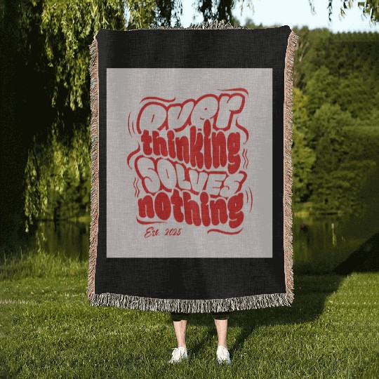 Positive Affirmation Illustration Woven Blankets