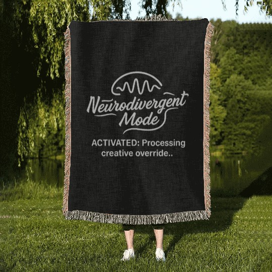 Neurodivergent Mode Activation Woven Blankets
