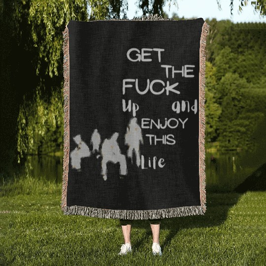 Bold Life Affirmation with Silhouettes Woven Blankets