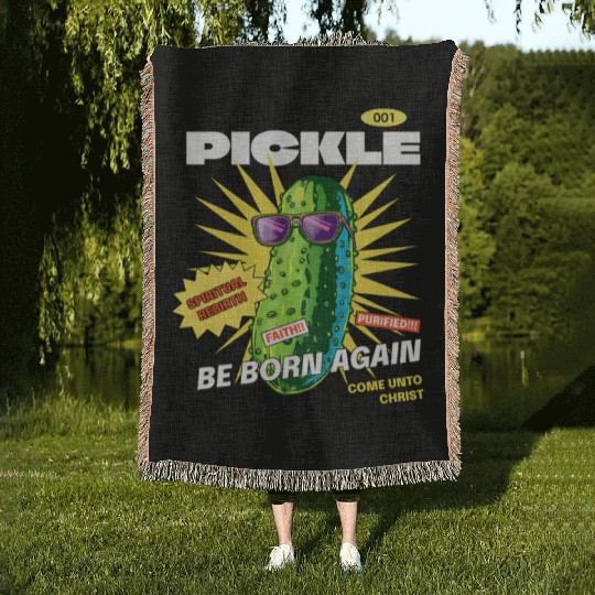 Be a Pickle Woven Blankets