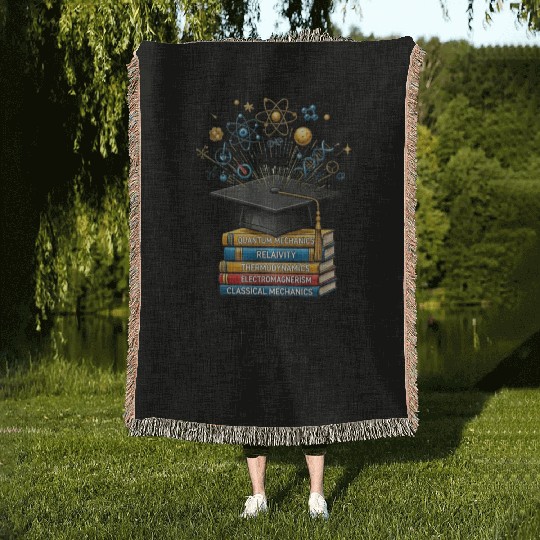 proud physics graduate class of 2026 Woven Blankets