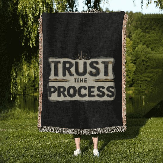 Trust the Process Woven Blankets