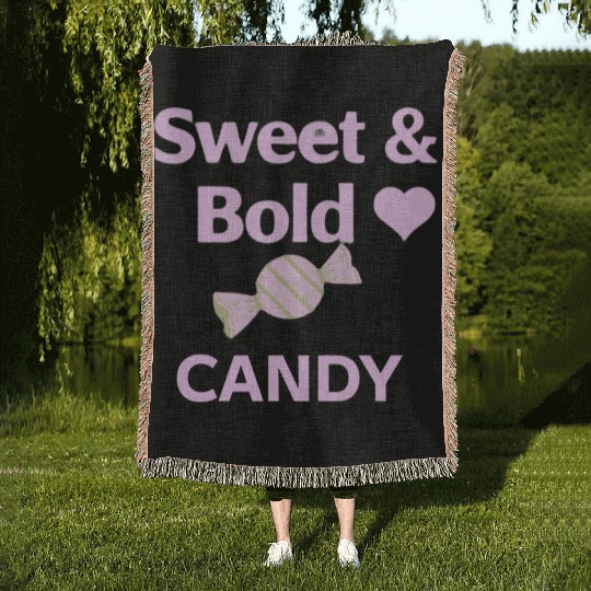 Sweet & Bold  Candy Galaxy Neon Woven Blankets Design