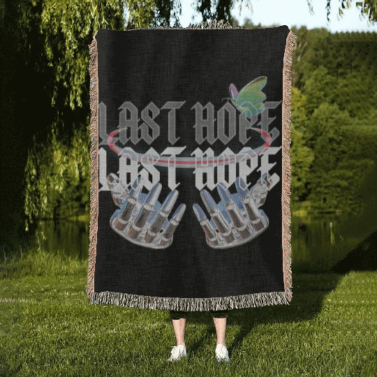 Last Hope Cyber Gothic Y2K Aesthetic Woven Blankets