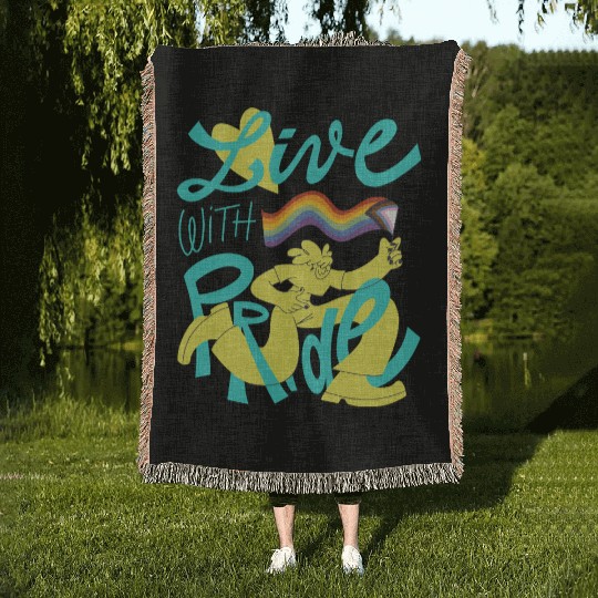 Live with Pride - LGBTQ+ Statement Woven Blankets