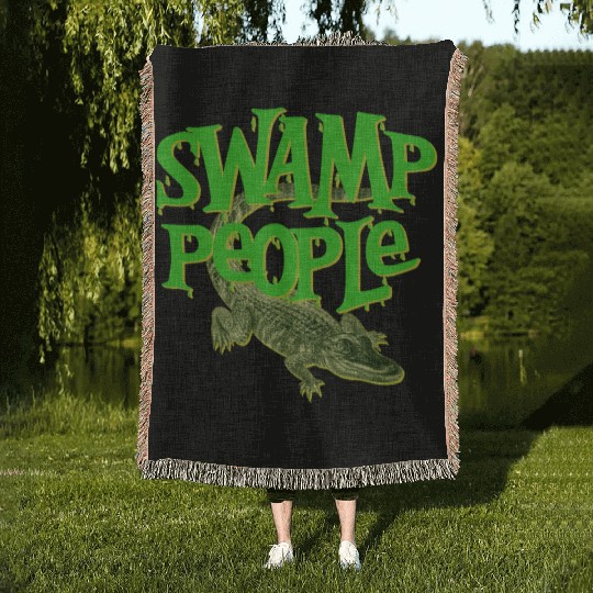 Swamp People Alligators Woven Blankets
