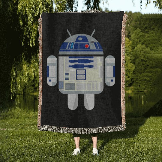 R2D2 Android Woven Blankets