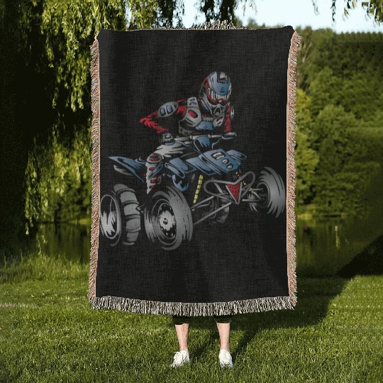Yamaha ATV Racer Woven Blankets