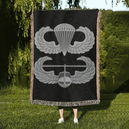 Airborne Air Assault Woven Blankets