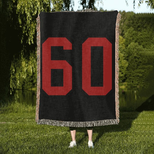 60 sports jersey football number Woven Blankets