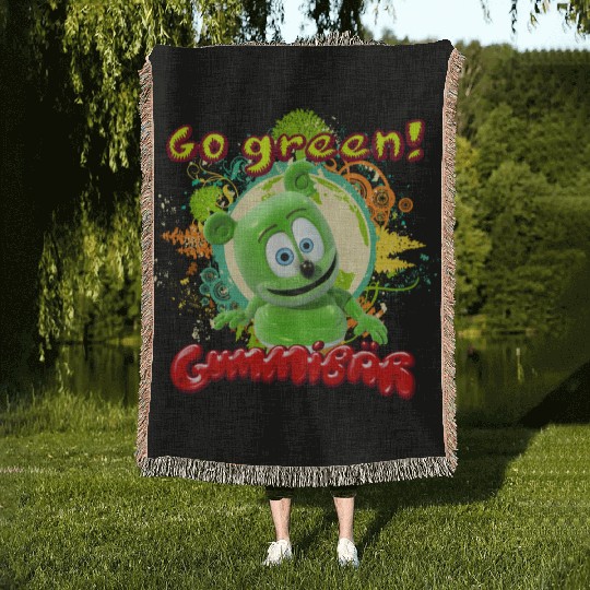 Gummibär Go Green Earth Day Trees Woven Blankets