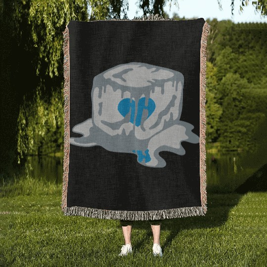 Ice Cube Heart Woven Blankets