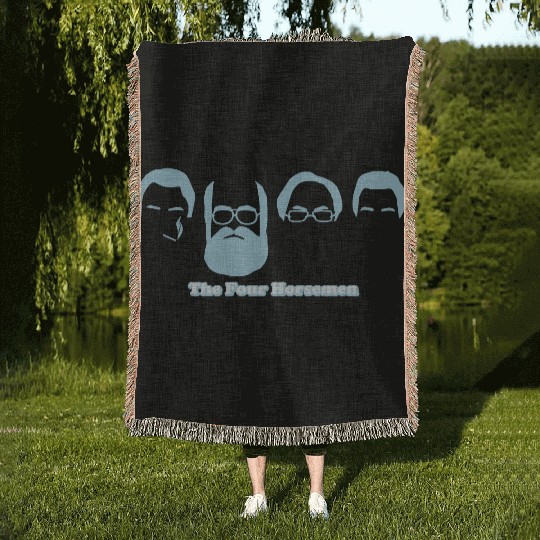 The Four Horsemen Woven Blankets Woven Blankets light blue