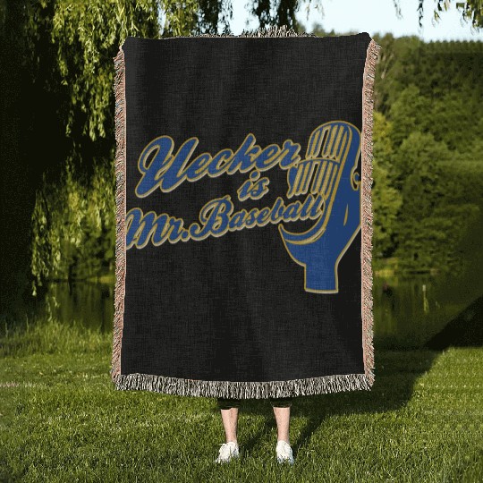 Ueck Uecker Milwaukee Mr. Baseball Woven Blankets