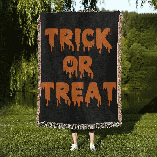 Trick or treat Woven Blankets