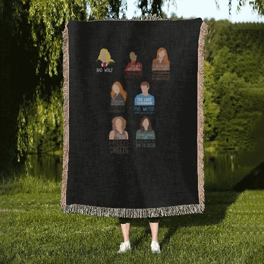 Doctor Who Companions (alternate version) Woven Blankets