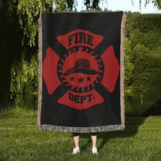Fire Brigade logo symbol design Woven Blankets