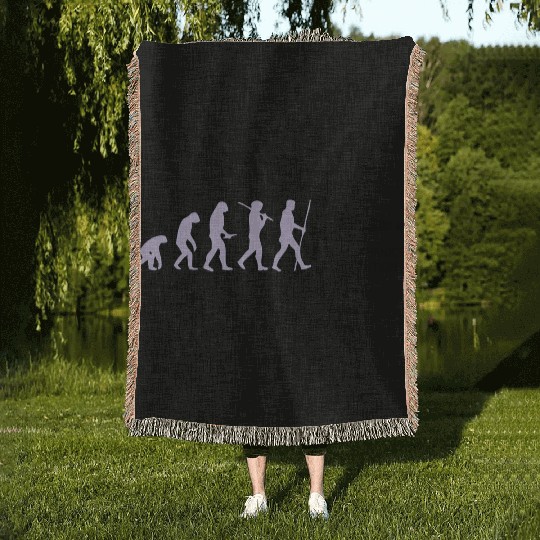 Calisthenics Human Flag Evolution Woven Blankets