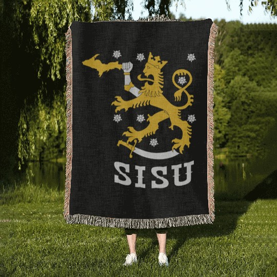Sisu U.P. Upper Peninsula Yooper Woven Blankets Woven Blankets Woven Blankets
