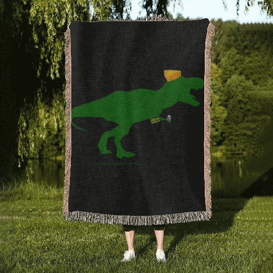 Cheesehead Cheeseheadasaurus Packers Dinosaur Woven Blankets