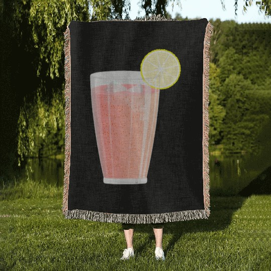 Cocktail Glass Woven Blankets