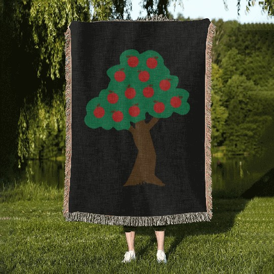 ♥ټApple Tree-Eat More Awesome Fruitټ♥ Woven Blankets