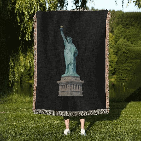 Statue Of Liberty Woven Blankets