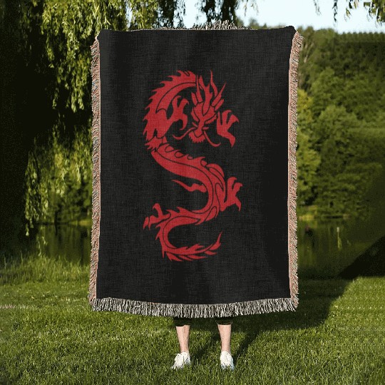 CHINESE DRAGON MMA Woven Blankets