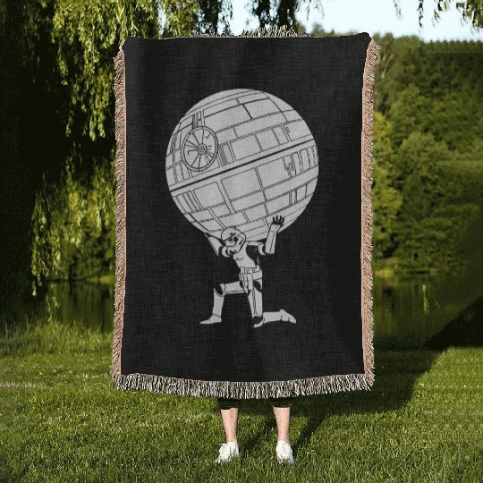 Funny Star Wars Stormtrooper art Woven Blankets