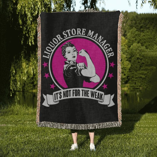 Liquor Store Manager Woven Blankets