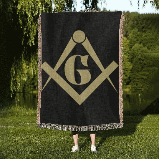 Freemasonry emblem Woven Blankets