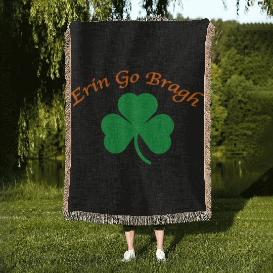 Erin Go Bragh Shamrock Woven Blankets