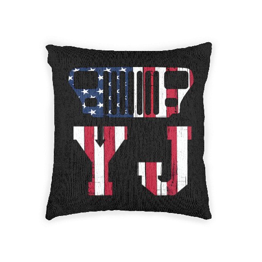 YJ Jeep, the square one Woven Pillows