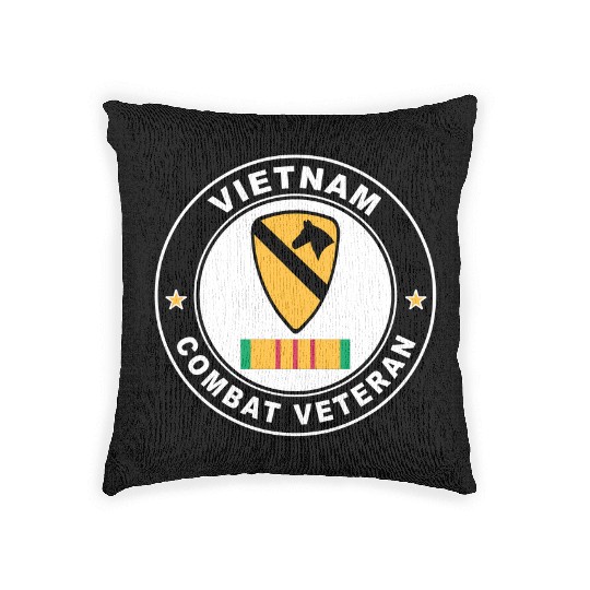 1st Cavalry Division Vietnam Combat Veteran Woven Pillows