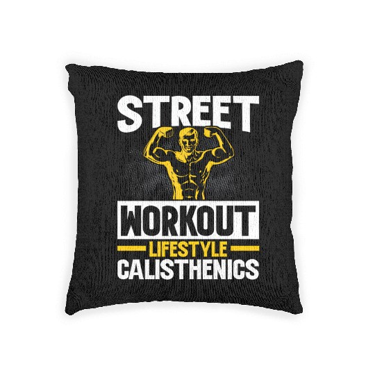 Street Workout Lifestyle Fitness Calisthenics Woven Pillows