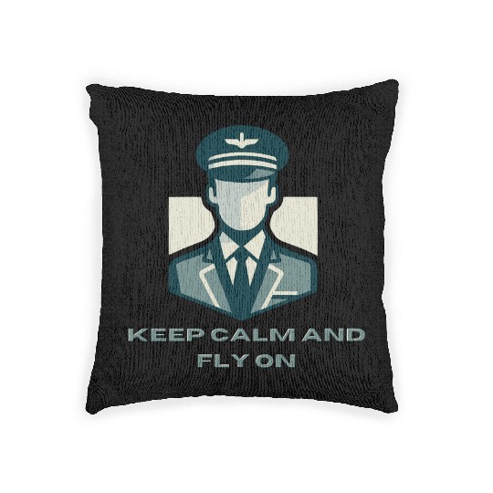 Keep Calm And Fly On - Woven Pillows for Pilots